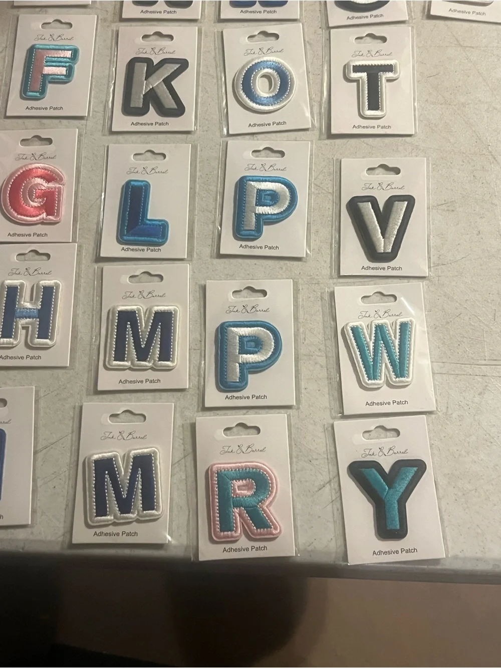 Alphabet Iron-On Letter Patches - Assorted Colors #3